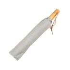 傘 ワカオ メンズ 折りたたみ傘 日傘 晴雨兼用傘 wakao 綿100% シャンブレー ベージュ 親骨55cm ８本骨 手開き