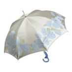 傘 レディース 長傘 槙田商店 絵おり ジャガード 紫陽花 アジサイ ベージュ 8本骨 雨傘 晴雨兼用 UVカット 日本製