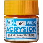 GSIクレオス N-24 アクリジョンカラー オレンジイエロー (黄橙色) 半光沢 10ml 模型用塗料 N24