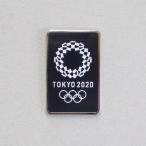 公式商品 東京2020オリンピックエンブレム ピンバッジ 四角 シルバー(ベース/ブラック) オフィシャルライセンスグッズ