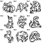 ステッカー シール 車 かっこいい アウトドア スーツケース おしゃれ サーフィン サーフボード バイク 防水 キャラクター カー シール ワッペン モノクロ [◆]