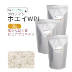 ホエイプロテイン WPI 3kg プレーン味(ホエイプロテインアイソレート 100 パウダー 甘味料 香料無添加 プロテイン ホエイ)
