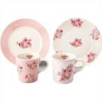 お中元 2023 食器 おしゃれ ギフト 送料無料 ローラ アシュレイ ポルカドット クチュールローズ ペアモーニングセット(LA50‐17) / 内祝い お返し プレゼント