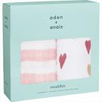 ベビー ママ ギフト エイデンアンドアネイ モスリンスワドル2枚セット(ハートブレイカー)(4055) / 内祝い 出産内祝い 結婚内祝い 贈り物 詰め合わせ