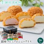 お中元 アイス ギフト 送料無料 銀座千疋屋 銀座プレミアムシューアイス 9個入 / 御中元 夏ギフト 内祝い お返し 千疋屋 アイスクリーム シューアイス