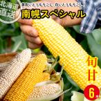 予約 とうもろこし 送料無料 北海道産 南幌スペシャル(6本入り) ピュアホワイト&あまいんです 各3本 / トウモロコシ 甘い