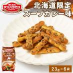 ギンビス アスパラガス 北海道限定 スープカレー味 (23g × 6袋入) × 1袋 ビスケット お土産 おやつ おつまみ