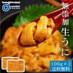 生うに 100g 2パックセット チリ産 無添加 みょうばん不使用 お刺身用 ウニ 雲丹 冷凍 送料無料 お取り寄せ 母の日 プレゼント