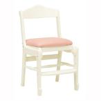 キッズチェア 子供用椅子 幅43cm ホワイト 木製 合皮 合成皮革 高さ調整可 学習椅子 子供部屋