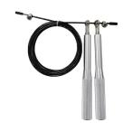 トレーニング用 縄跳び/なわとび 〔シルバー 50本セット〕 ロープ3m グリップ17.5cm 『重さが跳びを加速させるスピードロープDX』