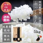 道内で生まれた高品質米 ふっくら、柔らか　米 令和7年 新米 ふっくりんこ 5kg 北海道米 一等米 特別栽培米 減農薬 選べる精米度 出荷前に精米  函館北斗 直送 白米 玄米 分づき米 お中元 お歳暮