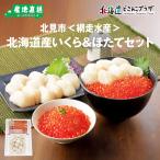 産地出荷「北見市 網走水産 北海道産いくら&ほたてセット」冷凍 送料込 北海道 道東 魚卵 イクラ 帆立 ホタテ