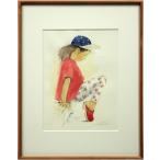 ta.. клей .[ красный сандалии ] акварельная живопись картина - Hokkaido ..