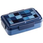 スケーター(Skater) 弁当箱 男性用 汁漏れ防止 ふわっと盛れる ランチボックス 1段 大容量 850ml パッキン一体型 4点ロック 抗菌 デニム PALT9AG-A