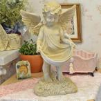 天使 置物 オーナメント アンティーク エンゼル フレアーエンジェル オブジェ ガーデニング 樹脂 レジン