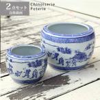 水鉢 2個セット 鳥獣戯画 シノワズ