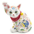 下野邦子 九谷焼招き猫（右手金運招き猫）