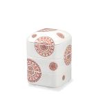 九谷焼 大志窯三段重（重箱）赤絵丸紋 AP8-5117