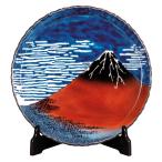 ショッピング快晴堂 九谷焼 10号飾り皿 凱風快晴（皿立付）K9-1425