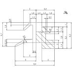 YKKAP для замены детали AT материал ( вне рамка-оправа внизу рамка-оправа для )(2K-20579)1m