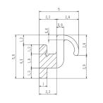 YKKAP для замены детали сверху .AT материал 1m(2K-24545)