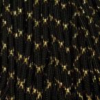 [ цвет :Gold Knight Metallic Glitter Black w/Gold Tracer X Pattern ]550 Parachute Cord, America производства, высококлассный золотой ламе ввод Kirakira 
