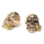 [SCHMUCKATELLI ROSE SKULL 2-TONE GOLD BEAD] бисер / очарование удобный товары детали ручная работа pala код детали продажа по отдельности одиночный товар 