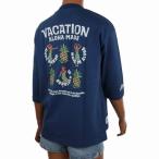 レディース 七分袖 Tシャツ ALOHA MADE アロハメイド ロングTシャツ(レディース/B.ネイビー) 201MA2LT006 メール便対応可 ハワイアン雑貨