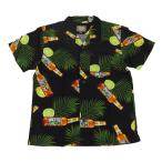 半袖 ハワイアン メンズ アロハシャツ 開襟シャツ ALOHA MADE アロハメイド ハワイアン雑貨 (メンズ/ブラック) 213MA1SH007 フララニ サーフブランド