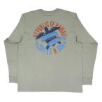 長袖 Tシャツ メンズ 新作 フララニハワイ ハワイアン (メンズ/P.カーキ) 244HU1LT041 サーフブランド ハワイアン雑貨 おしゃれ ハワイ バックプリント