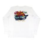 長袖 Tシャツ メンズ 新作 刺しゅう フララニハワイ ハワイアン (メンズ/ホワイト) 244HU1LT075 サーフブランド ハワイアン雑貨 おしゃれ ハワイ バックプリント
