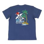 半袖 メンズ Tシャツ フララニ ハワイ Hulalani Hawaii 刺しゅう ハワイアン雑貨 2025新作 サーフブランド (メンズ/F.ネイビー) ホヌ ハワイアン 252HU1ST405