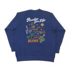トレーナー スウェット メンズ トップス 長袖 2025新作 Hulalani Hawaii フララニ ハワイ 刺しゅう ハワイアン (メンズ/B.ネイビー) 254HU1TR129 ハワイアン雑貨