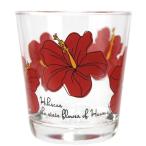 ハワイアン雑貨/インテリア/ハワイアン 雑貨  ハイビスカス柄 グラスタンブラー ガラスコップ ハワイ雑貨