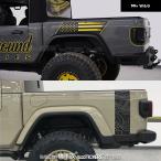 ショッピンググラディエーター 車用 ステッカー ジープ グラディエーター リア トランク 装飾 スポーツアクセサリー デカール ストライプ ビニールグラフィック