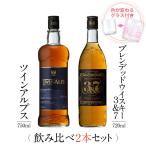 ショッピング父の日ギフト 「父の日 ギフト」ウイスキー 飲み比べセット グラス付き TWIN ALPS マルスウイスキー 3&7 2本 焼酎 送料無料 本坊酒造