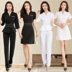 ユニフォーム エステ サロン通勤 レディース 女性 制服おしゃれ 半袖 七分袖 ジャケット 上下セット エステ ネイル 美容 サロン 歯科衛生士 医療系 制服