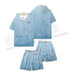 ホロライブ hololive がうる・ぐら   Gawr Gura コスプレ  衣装  子供 大人用 夏服  春夏半袖Tシャツ 普段着 スポーツ 男女兼用日常服