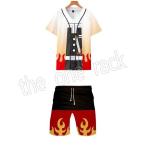 鬼滅の刃 煉獄杏寿郎 親子服 上下セット半袖 Tシャツ ズボン 春夏秋パジャマグッズグッズ 子供 成人 スウェット