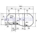 お風呂のふた TOCLAS トクラス  (旧ヤマハ） 3分割合わせ風呂ふた FFADDW2AX GFFADDW2AX 1494(長さ)×733(幅)
