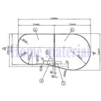 TOCLAS お風呂のふた TOCLAS トクラス (旧ヤマハ） 2分割合わせ風呂ふた FFDADW2XX (品番変更 FFDADW2XA ）1488(長さ)×736(幅)