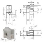  включая доставку YKK ванная ванная складная дверь таблеток * защелка нижняя часть защелка HHJ-0442 1 шт 