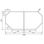 お風呂のふた パナソニック （松下電工 ナショナル） 組みふた GTDA8R4ST42Z 740×1536mm 浴槽側水栓・ジェットE・マイクロバブル浴室洗浄付浴槽用