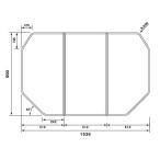 お風呂のふた パナソニック (松下電工 ナショナル) 組みふた 風呂ふた RLA76KF1M (後継品 GTD76KN1M ) 990×1536mm