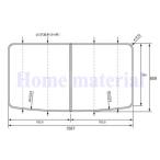 お風呂のふた パナソニック （松下電工 ナショナル） 組みふた 風呂ふた 組みフタ 弓形 1600 品番：RSJ79AN1Y (後継品番 RDH8KY1KR12Z )