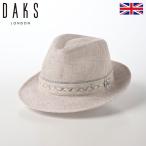P2倍 DAKS ダックス 帽子 メンズ レディース Hat Linen Check（ハット リネンチェック） D1725 グレー 父の日ギフト