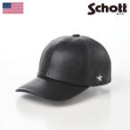 ショッピングschott ONE STAR LEATHER CAP（ワンスターレザーキャップ） SC055 ブラック