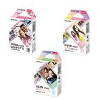 （3種セット）富士フイルム チェキ専用フィルム インスタックスミニ instax mini 「絵柄入りフレームタイプ」 （メール便可：1点まで）