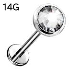  пирсинги la Brett Flat драгоценности 14G бриллиант прозрачный nnktp тигр газ Helix .. пирсинги 