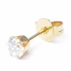Yahoo! Yahoo!ショッピング(ヤフー ショッピング)ピアス サージカルステンレス 金属アレルギー対応 ラウンド ジュエル ゴールド  10mm  1ペア アレルギー レディース メンズ